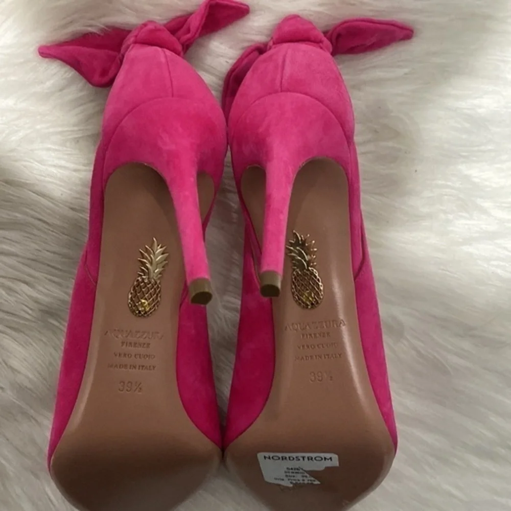 New Aquazzura 85mm Bow tie pumps‎ size 39.5EU